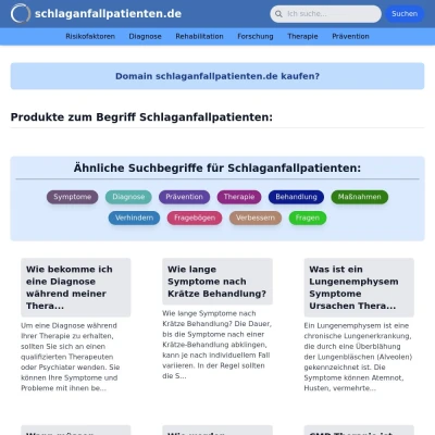 Screenshot schlaganfallpatienten.de