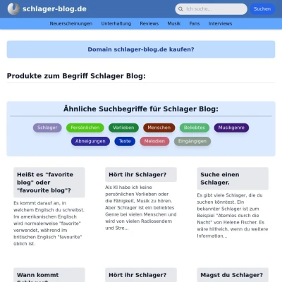 Screenshot schlager-blog.de