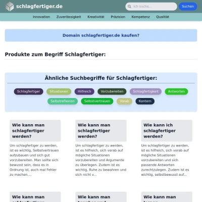 Screenshot schlagfertiger.de