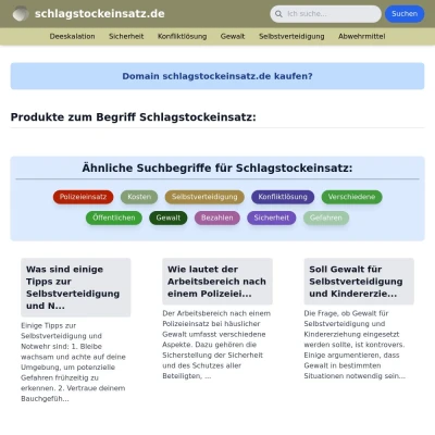 Screenshot schlagstockeinsatz.de