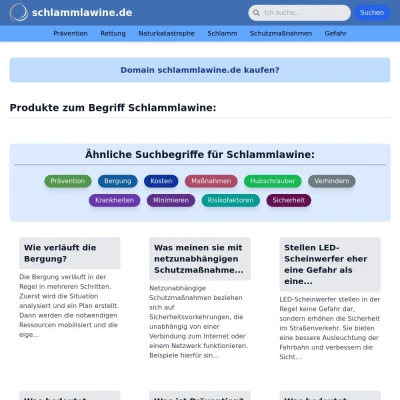 Screenshot schlammlawine.de