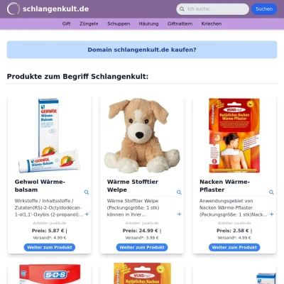 Screenshot schlangenkult.de