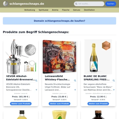 Screenshot schlangenschnaps.de