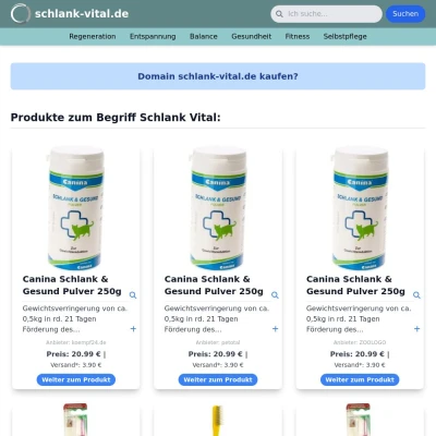 Screenshot schlank-vital.de