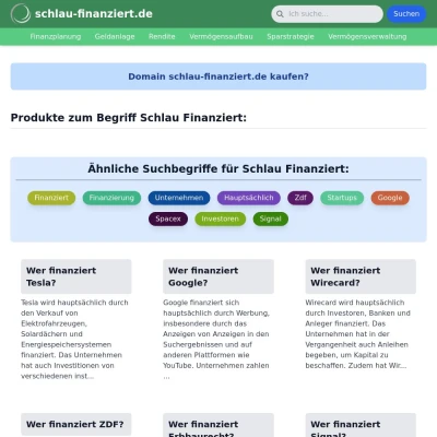 Screenshot schlau-finanziert.de