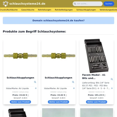 Screenshot schlauchsysteme24.de