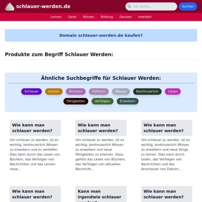 Screenshot schlauer-werden.de