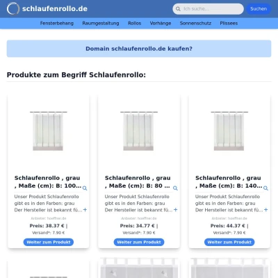 Screenshot schlaufenrollo.de