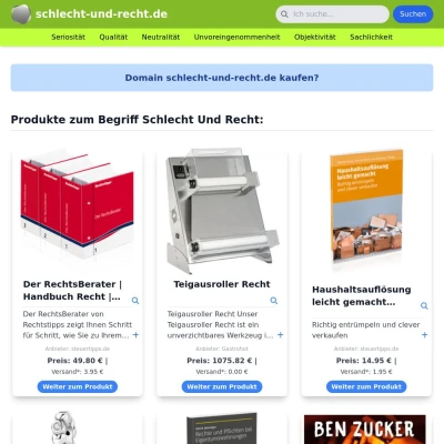 Screenshot schlecht-und-recht.de
