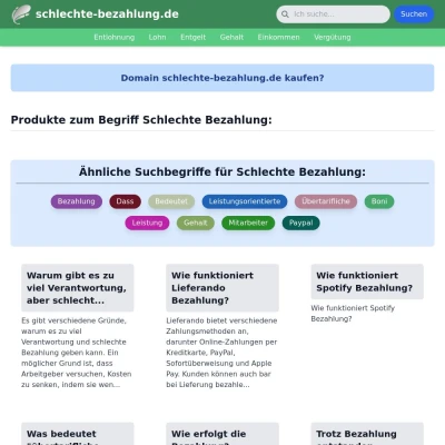 Screenshot schlechte-bezahlung.de