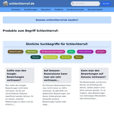 Screenshot schlechterruf.de