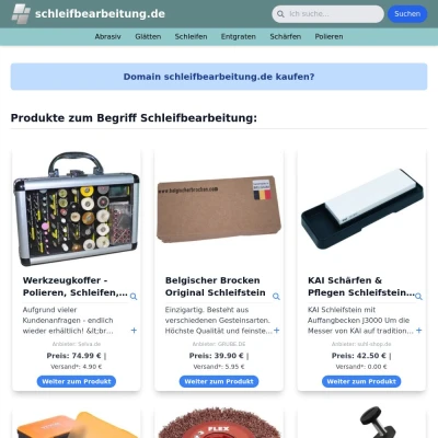 Screenshot schleifbearbeitung.de