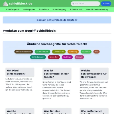 Screenshot schleifblock.de