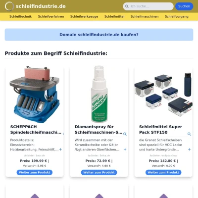 Screenshot schleifindustrie.de