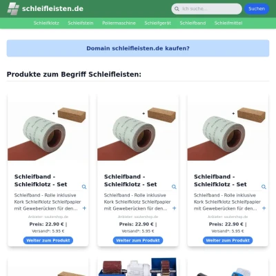 Screenshot schleifleisten.de