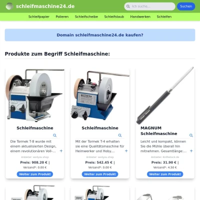 Screenshot schleifmaschine24.de