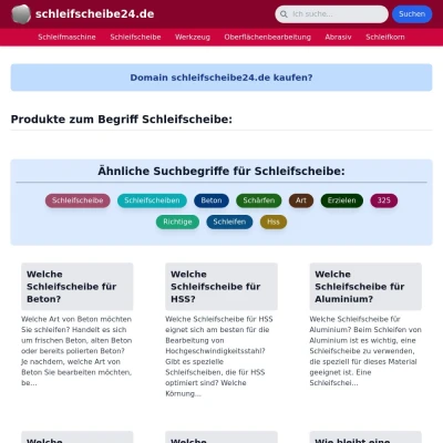 Screenshot schleifscheibe24.de