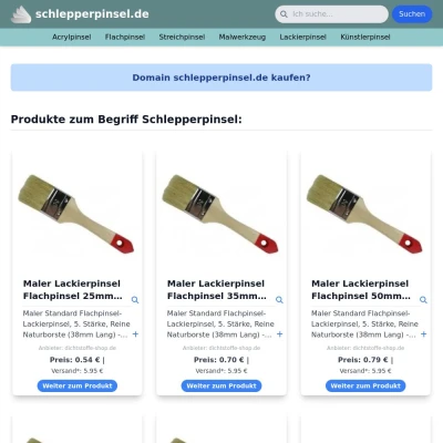 Screenshot schlepperpinsel.de