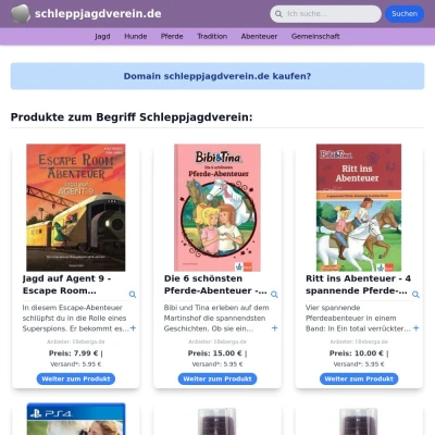 Screenshot schleppjagdverein.de