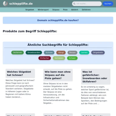 Screenshot schlepplifte.de