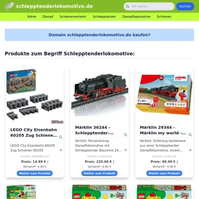 Screenshot schlepptenderlokomotive.de