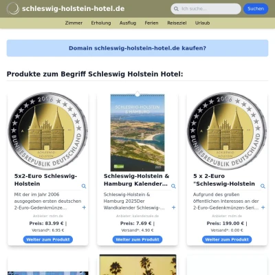 Screenshot schleswig-holstein-hotel.de