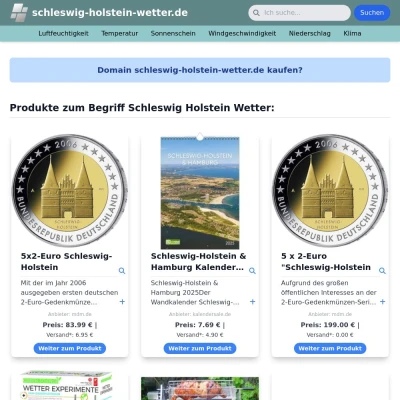 Screenshot schleswig-holstein-wetter.de