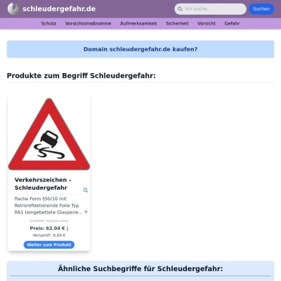 Screenshot schleudergefahr.de