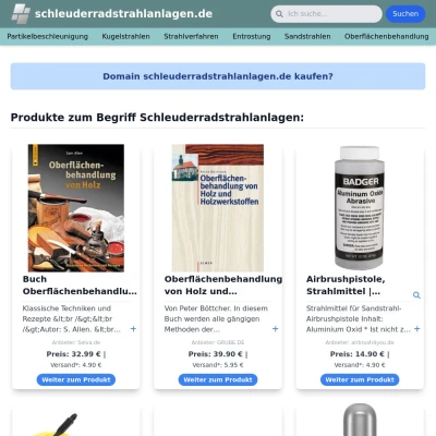 Screenshot schleuderradstrahlanlagen.de