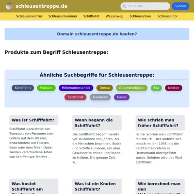 Screenshot schleusentreppe.de