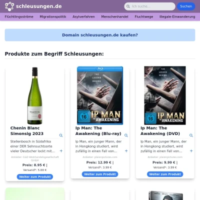 Screenshot schleusungen.de