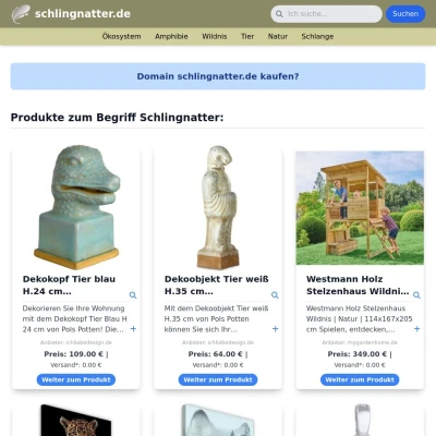 Screenshot schlingnatter.de