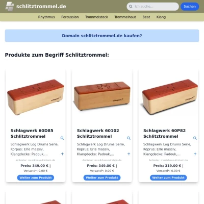 Screenshot schlitztrommel.de