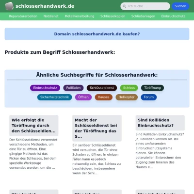 Screenshot schlosserhandwerk.de