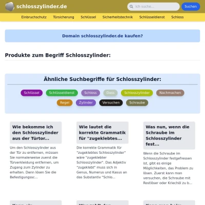 Screenshot schlosszylinder.de