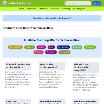 Screenshot schluckreflex.de