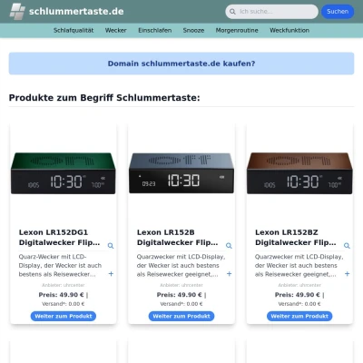 Screenshot schlummertaste.de