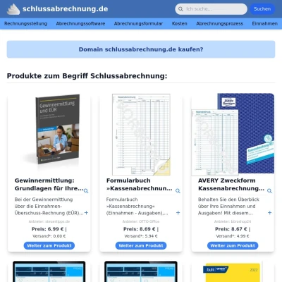 Screenshot schlussabrechnung.de