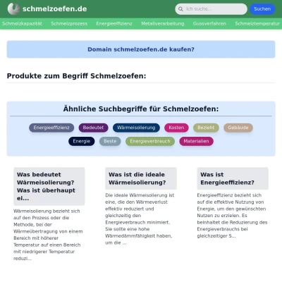 Screenshot schmelzoefen.de