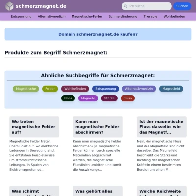 Screenshot schmerzmagnet.de