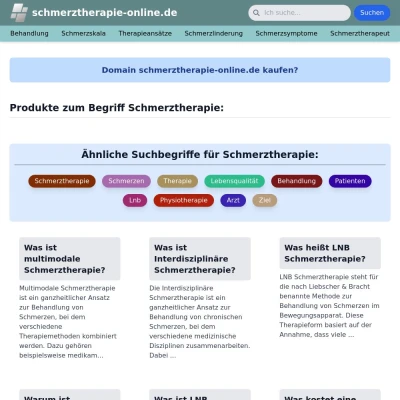 Screenshot schmerztherapie-online.de