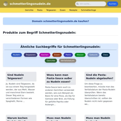 Screenshot schmetterlingsnudeln.de