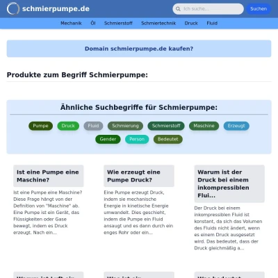 Screenshot schmierpumpe.de