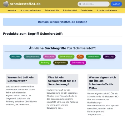 Screenshot schmierstoff24.de