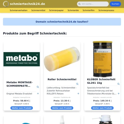 Screenshot schmiertechnik24.de