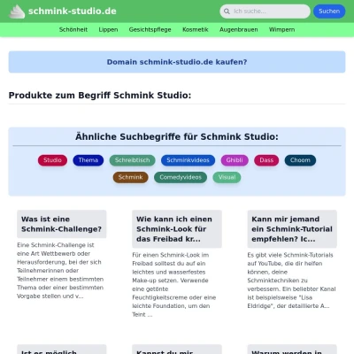Screenshot schmink-studio.de