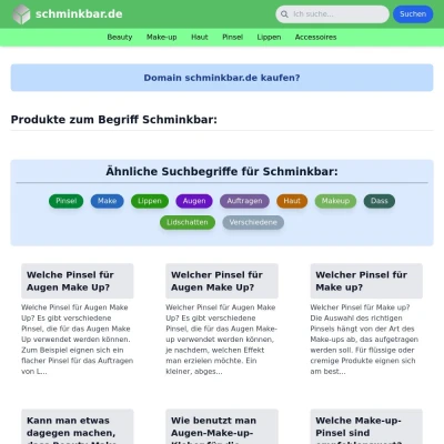 Screenshot schminkbar.de