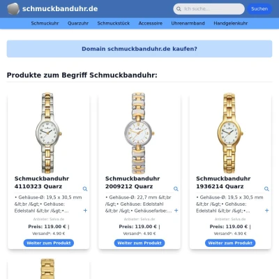 Screenshot schmuckbanduhr.de