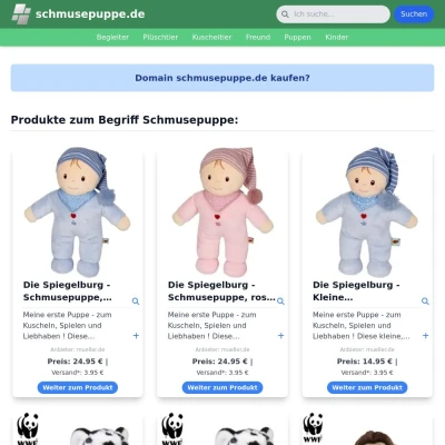 Screenshot schmusepuppe.de