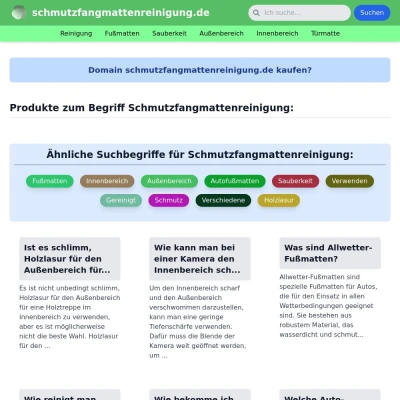 Screenshot schmutzfangmattenreinigung.de
